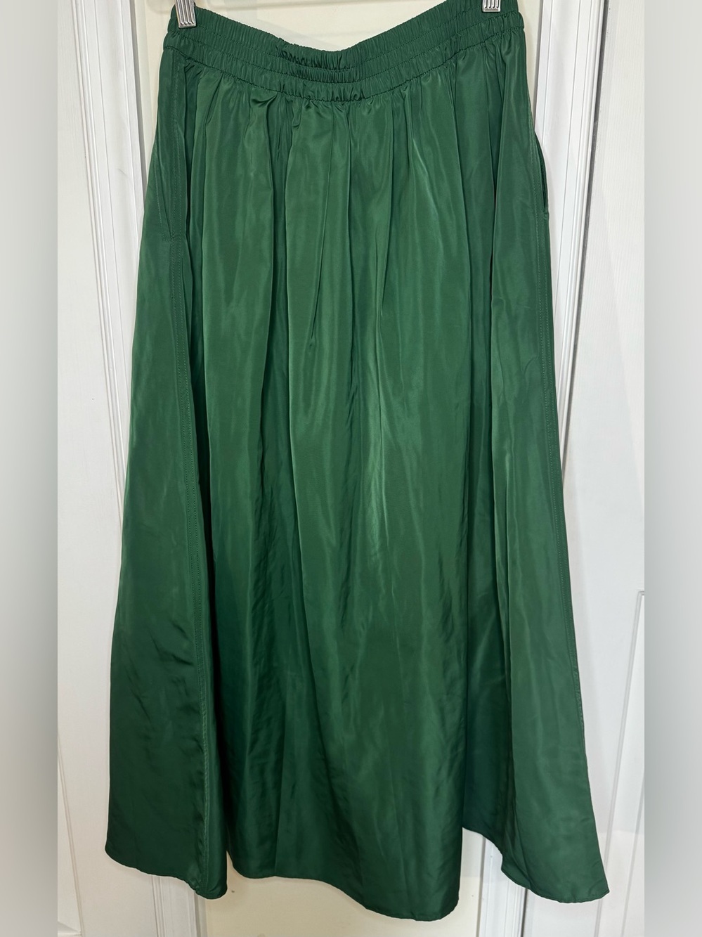 Zara Dark Green Flowing Maxi Skirt - Picture 3 of 6
